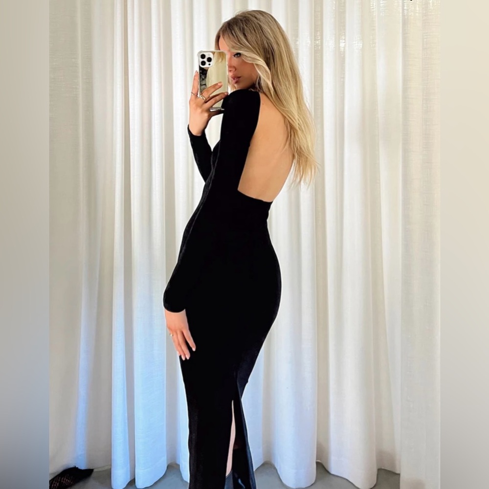 Princess Polly Mariani Backless Maxi Dress Black